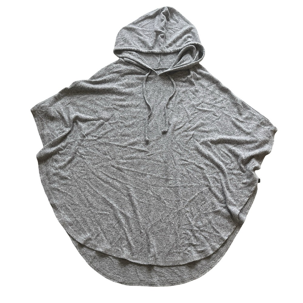 Aerie Women's Size‎ M Gray Heather Poncho Hooded Casual Just Add Leggings